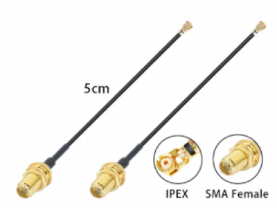 Кабель Пигтейл IPEX U.fl Female - SMA Female Радиочастотный кабель RG1.13 (SMA F to IPEX-1) 5 см Кабель Пигтейл IPEX U.fl Female - SMA Female Радиочастотный кабель RG1.13 (SMA F to IPEX-1) 5 см